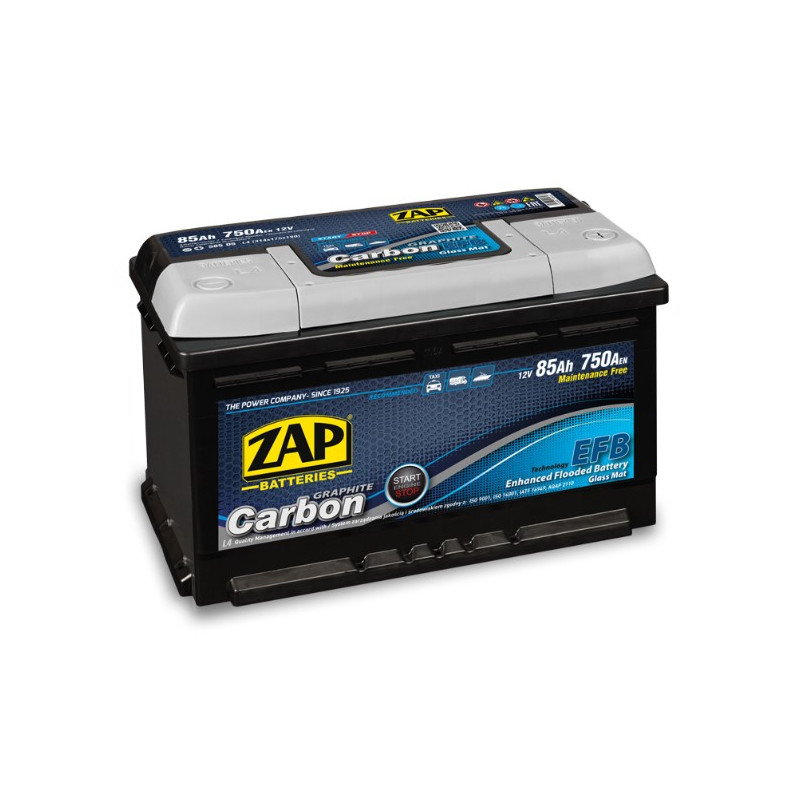 Akumulator ZAP Carbon EFB 12V 85Ah 750A P+ 58505