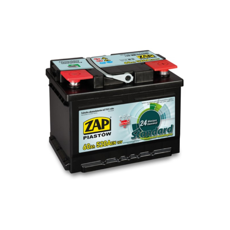 Akumulator ZAP Standard 12V 60Ah 520A P+ 56060