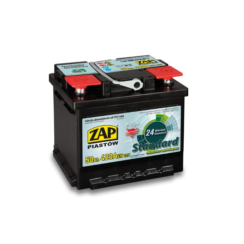 Akumulator ZAP Standard 12V 50Ah 420A P+ 55060