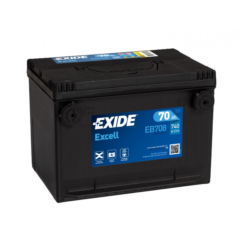Akumulator Exide Excell 12V 70Ah 740A L+ EB708