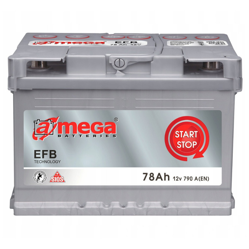 Akumulator Amega EFB 12V 78Ah 790A P+