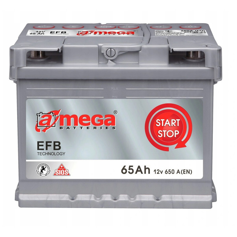 Akumulator Amega EFB 12V 65Ah 650A P+