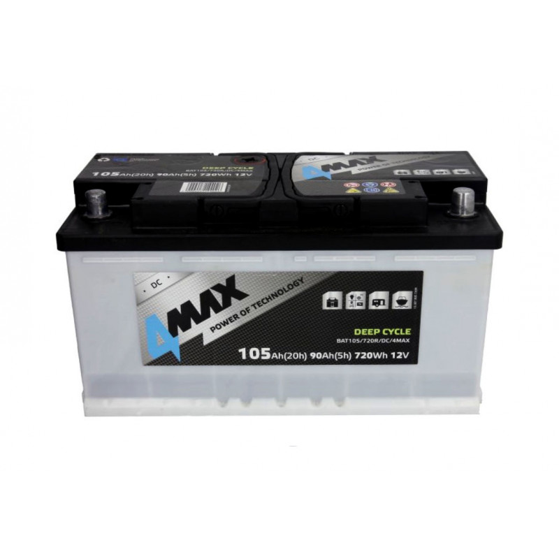 Akumulator 4Max Deep Cycle 12V 105Ah 720Wh P+ BAT105/720R/DC/4MAX