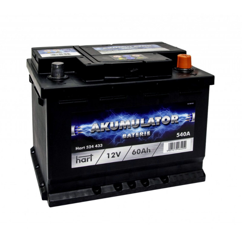 Akumulator Hart 12V 60Ah 540A P+ 524433