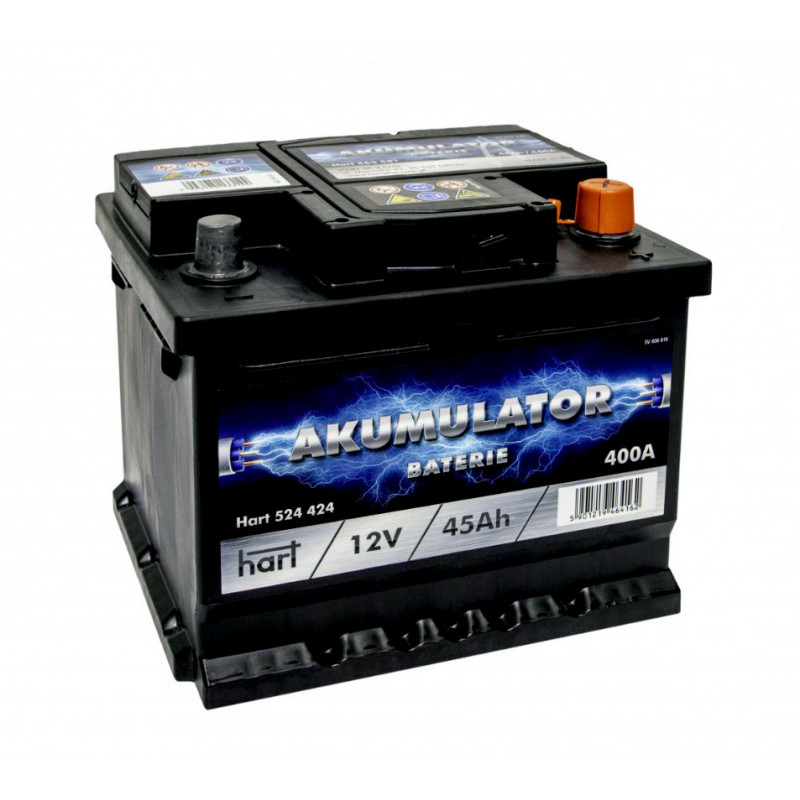Akumulator Hart 12V 45Ah 400A P+ 524424