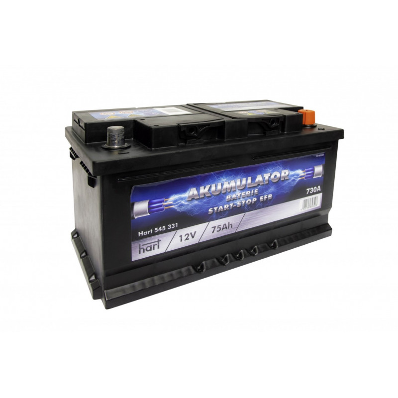 Akumulator Hart EFB 12V 75Ah 730A P+ 545331