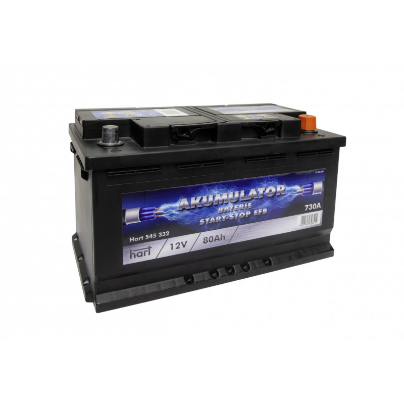 Akumulator Hart EFB 12V 80Ah 730A P+ 545332