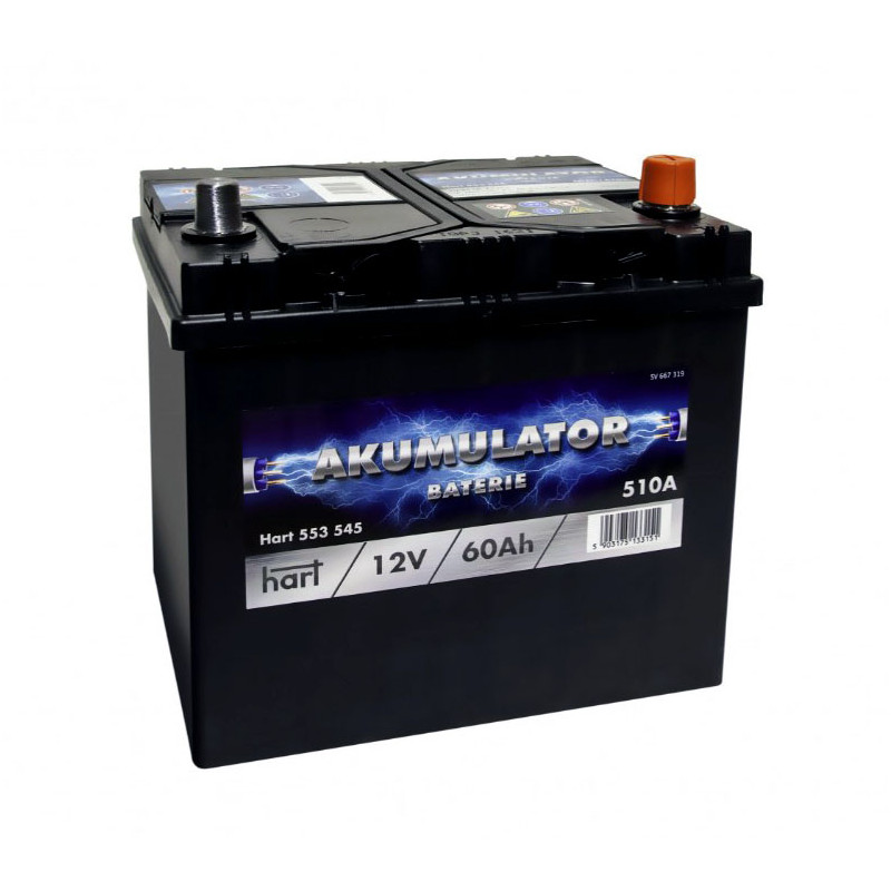 Akumulator Hart 12V 60Ah 510A P+ 553545