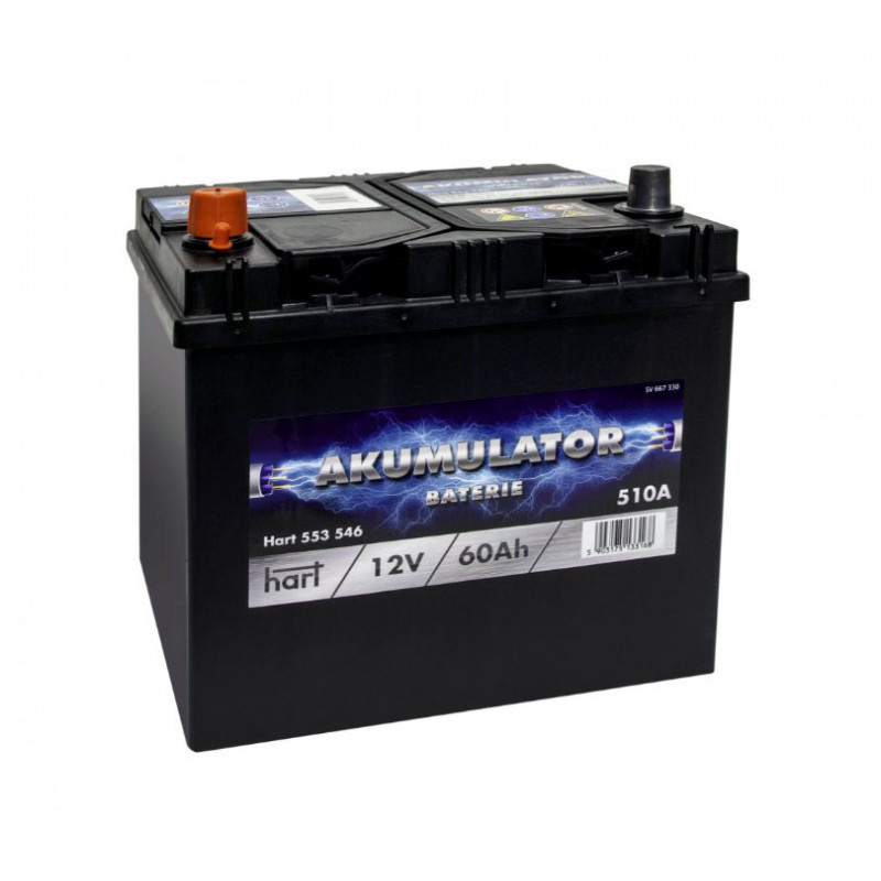 Akumulator Hart 12V 60Ah 510A L+ 553546