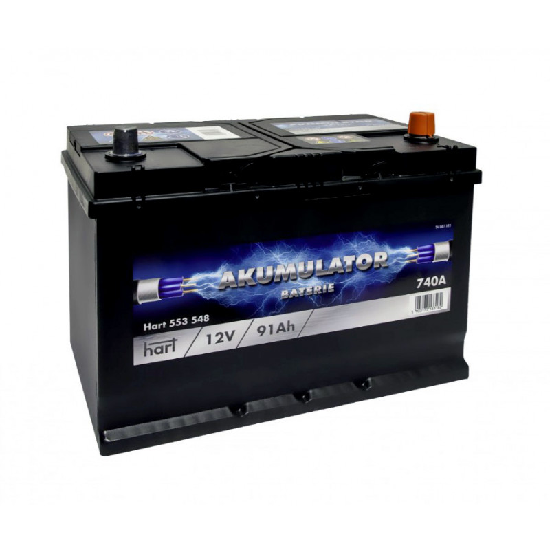 Akumulator Hart 12V 91Ah 740A P+ 553548