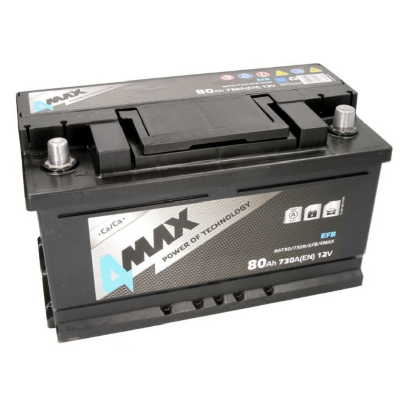 Akumulator 4Max EFB 12V 80Ah 730A P+ BAT80/730P/EFB/4MAX
