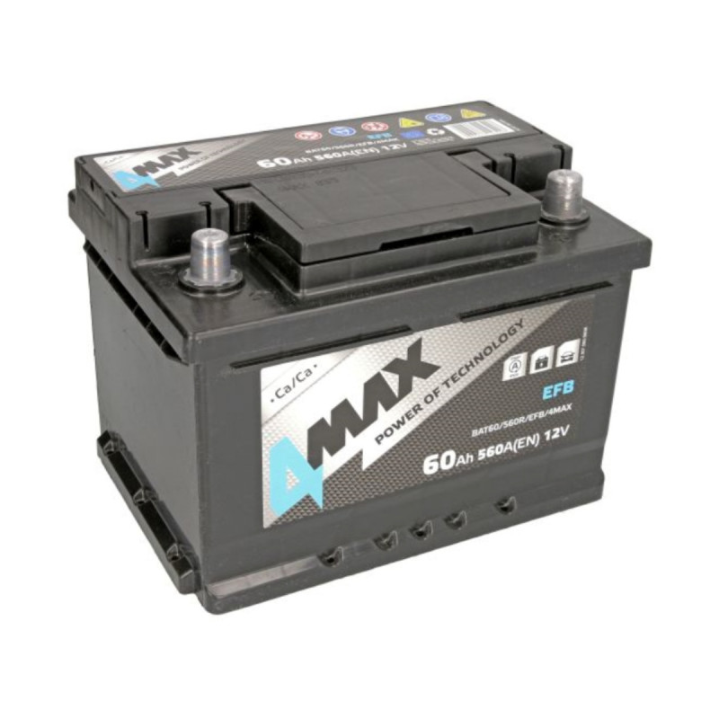 Akumulator 4Max EFB 12V 60Ah 560A P+ BAT60/560P/EFB/4MAX