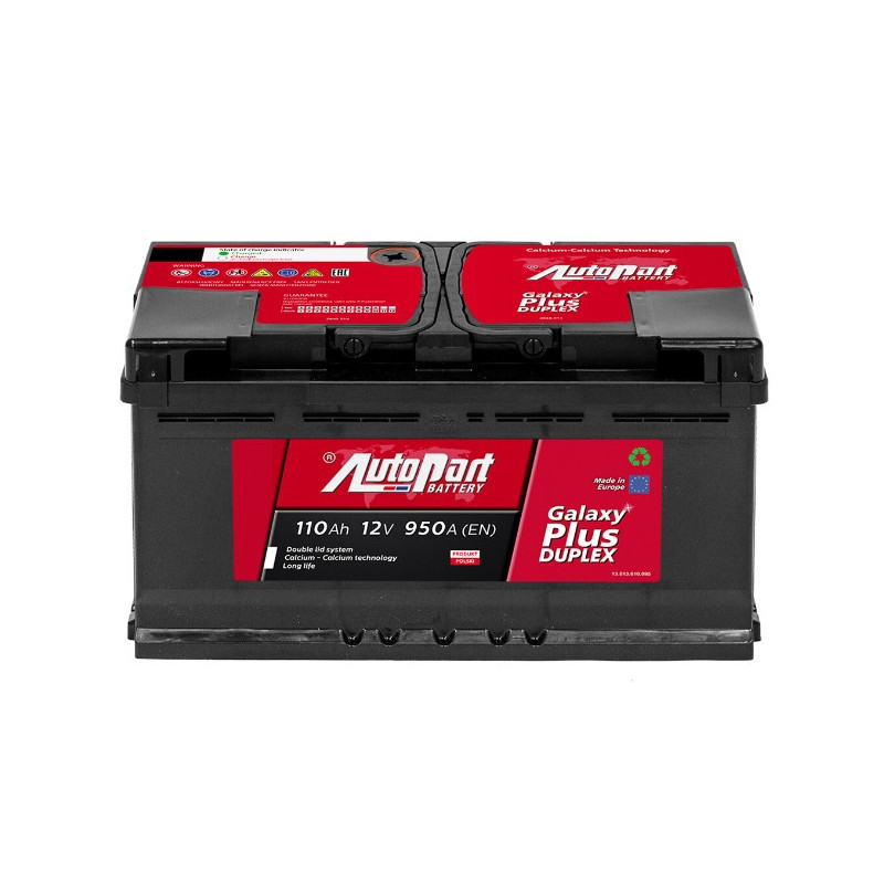 Akumulator Autopart Galaxy Plus Duplex 12V 110Ah 950A P+ 610-550