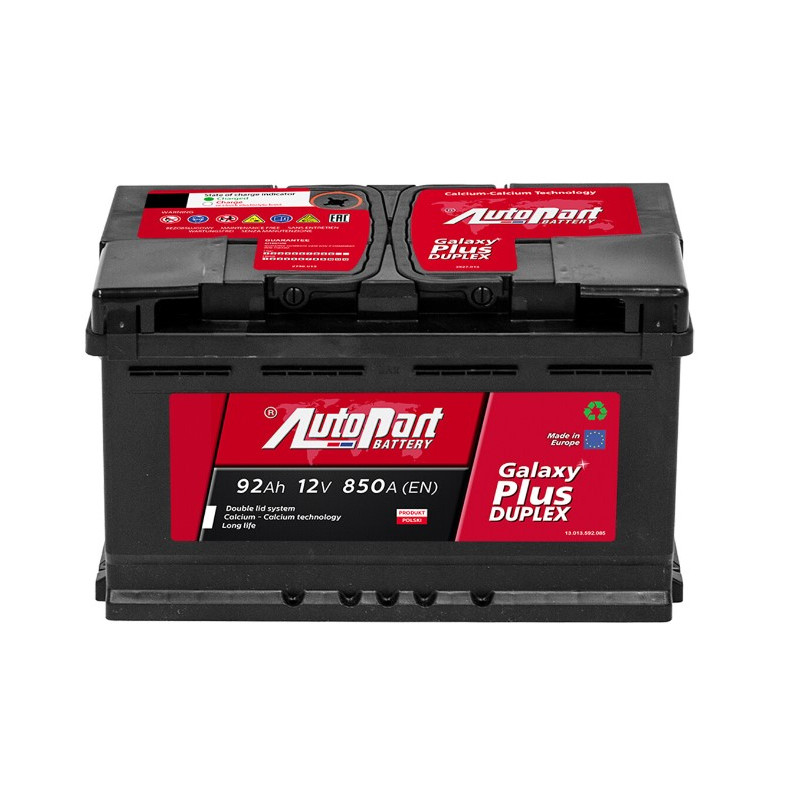 Akumulator Autopart Galaxy Plus Duplex 12V 92Ah 850A P+ 592-450
