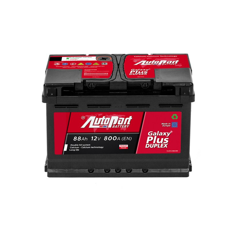 Akumulator Autopart Galaxy Plus Duplex 12V 88Ah 800A P+ 588-350