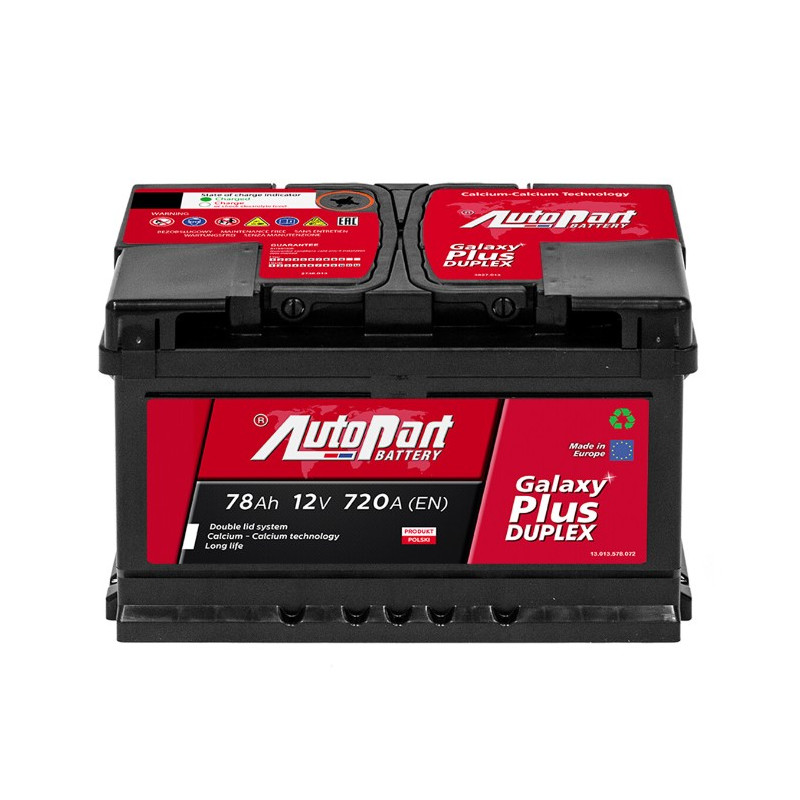 Akumulator Autopart Galaxy Plus Duplex 12V 78Ah 720A P+ 578-350