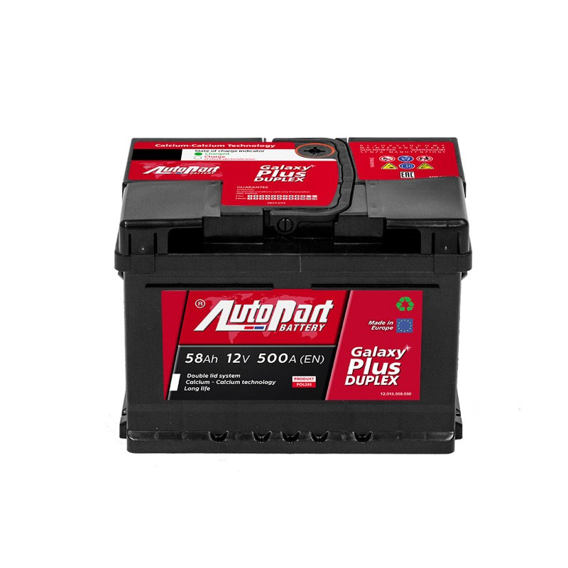 Akumulator Autopart Galaxy Plus Duplex 12V 58Ah 500A P+ 558-250