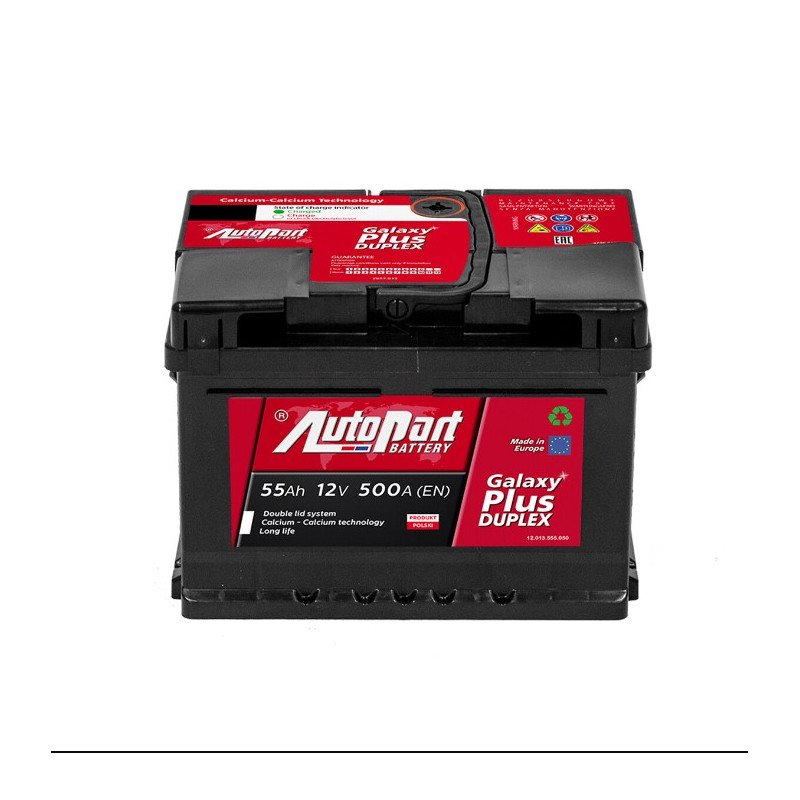 Akumulator Autopart Galaxy Plus Duplex 12V 55Ah 500A P+ 555-250