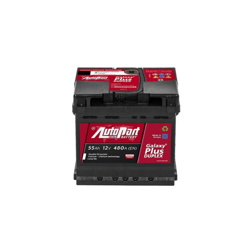 Akumulator Autopart Galaxy Plus Duplex 12V 55Ah 480A P+ 555-150