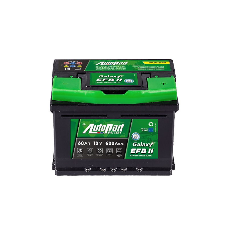 Akumulator Autopart Galaxy EFB II 12V 60Ah 600A P+ 560-283