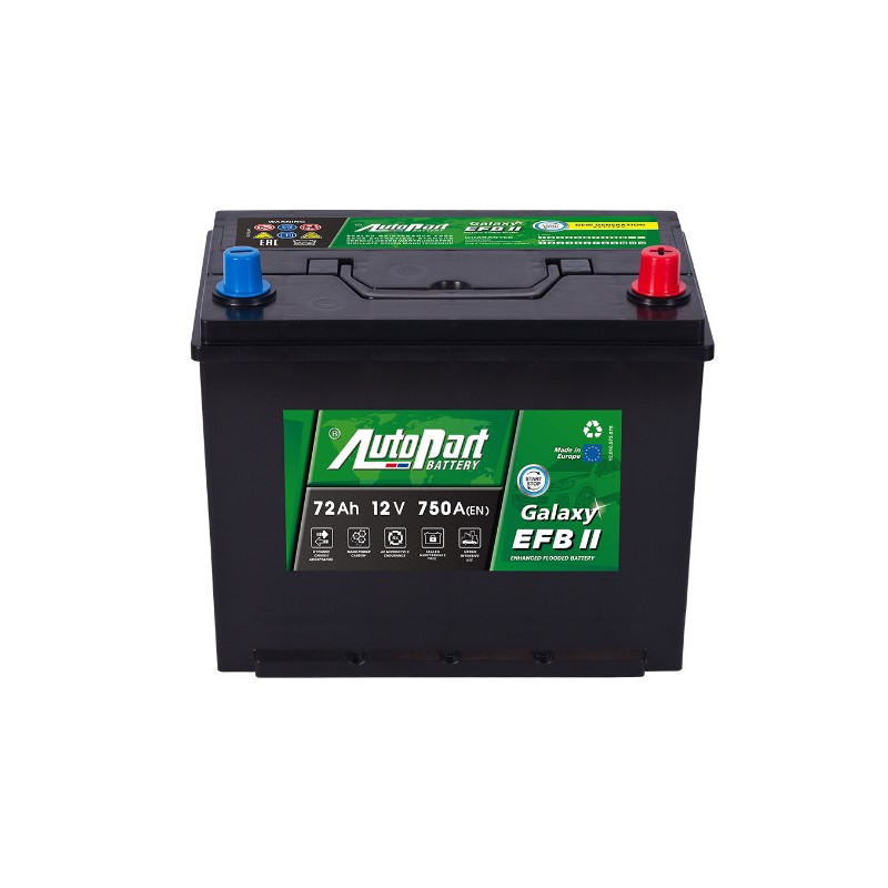 Akumulator Autopart Galaxy EFB II 12V 72Ah 750A P+ 572-082