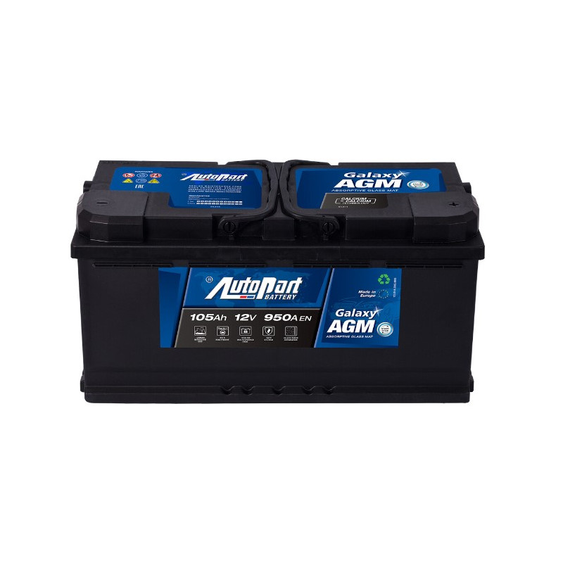 Akumulator Autopart Galaxy AGM 12V 105Ah 950A P+ 605-675