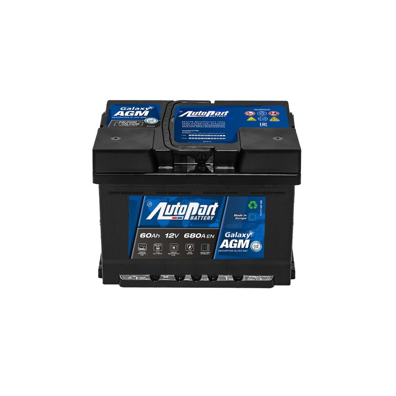 Akumulator Autopart Galaxy AGM 12V 60Ah 680A P+ 560-275