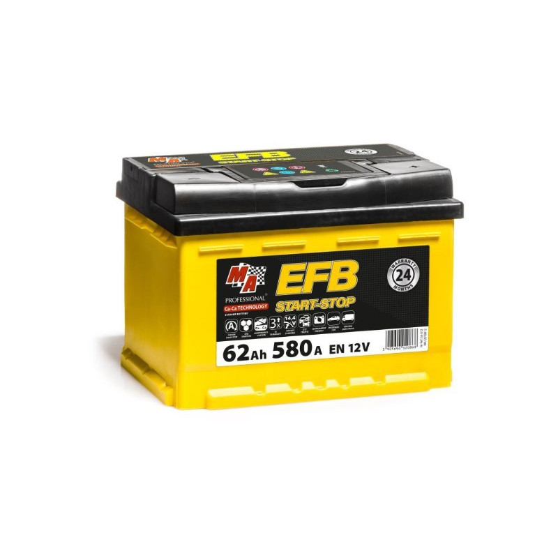 Akumulator Empex EFB 12V 62Ah 580A P+ 56812