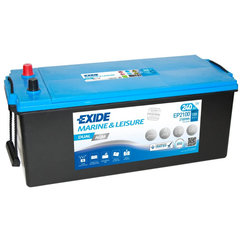Akumulator Exide Marine&Leisure Dual AGM 12V 240Ah 1200A L+ EP2100