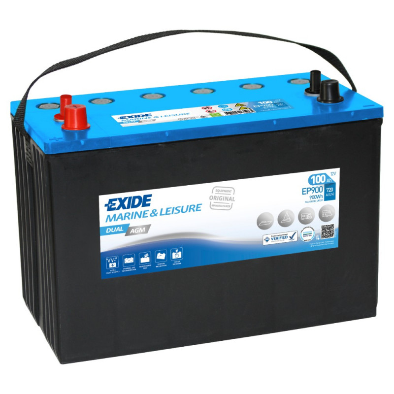 Akumulator Exide Marine&Leisure Dual AGM 12V 100Ah 720A L+ EP900