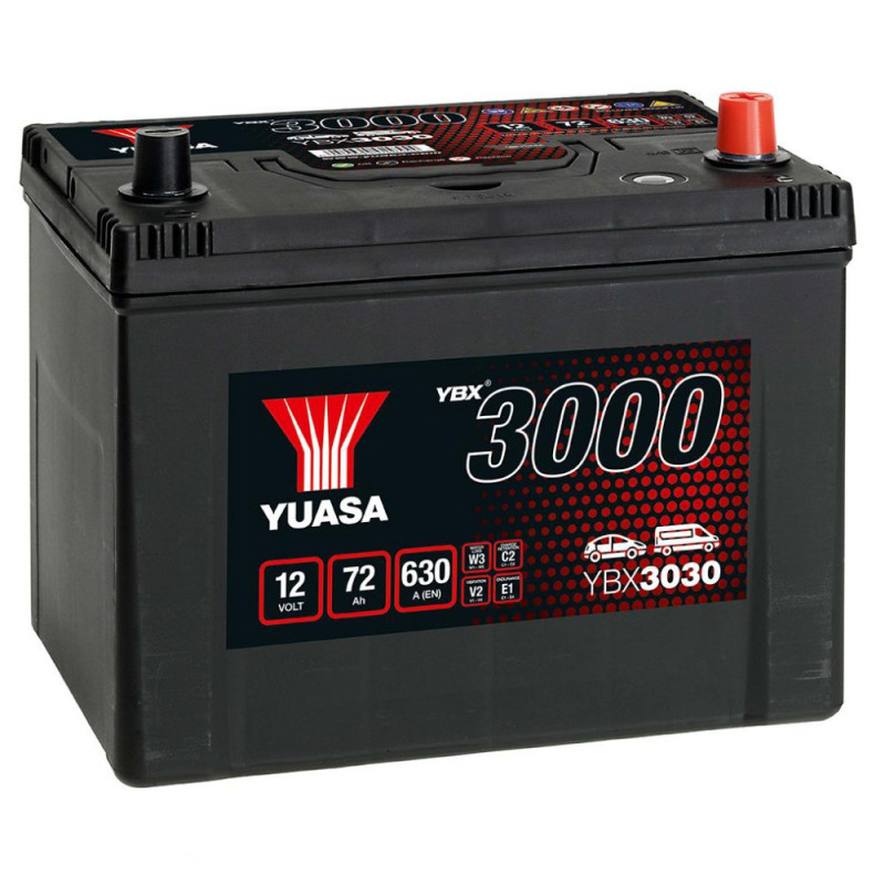Akumulator Yuasa 12V 72Ah 630A P+ YBX3030