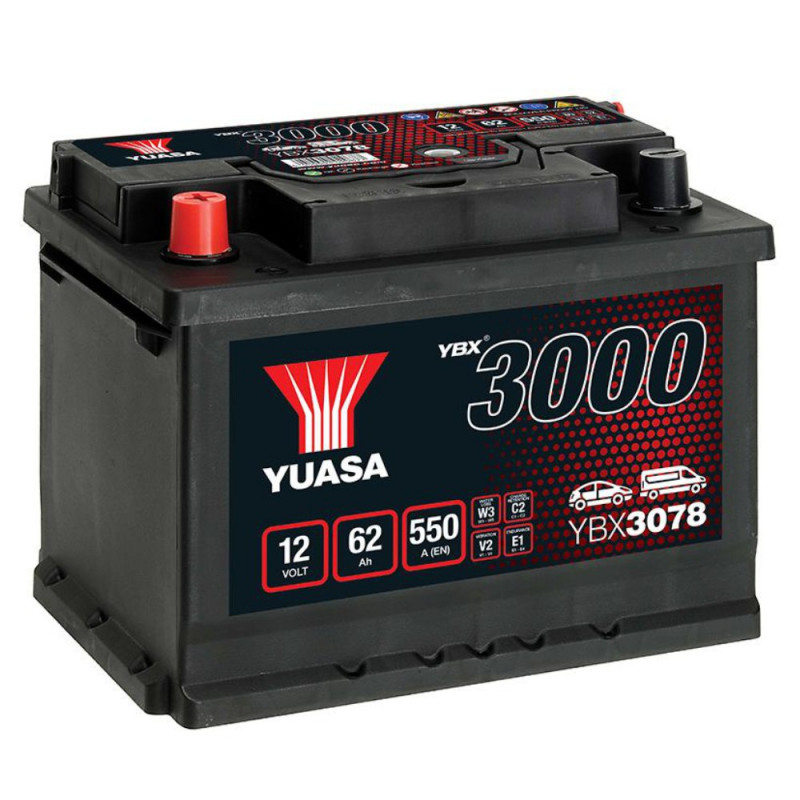 Akumulator Yuasa 12V 62Ah 550A L+ YBX3078