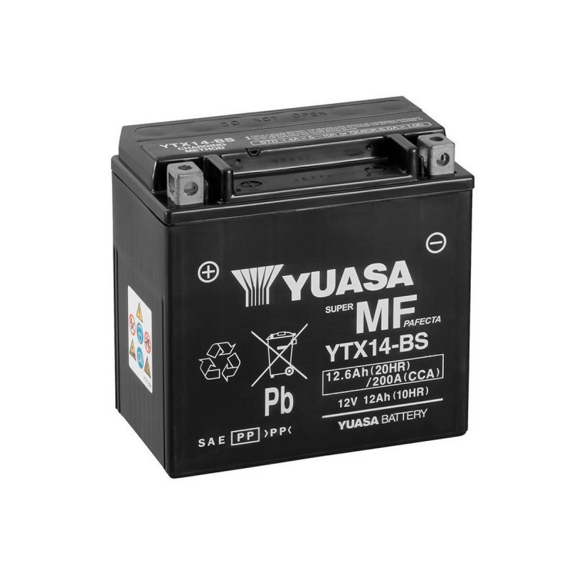 Akumulator Yuasa AGM 12V 12.6Ah 200A L+ YTX14-BS