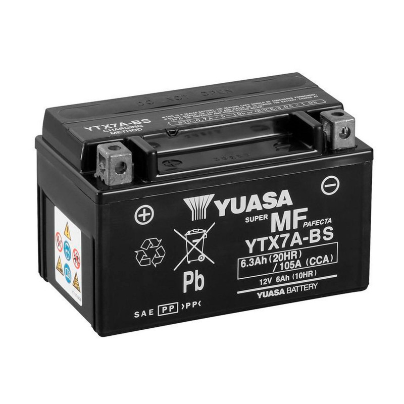Akumulator Yuasa AGM 12V 6.3Ah 105A L+ YTX7A-BS
