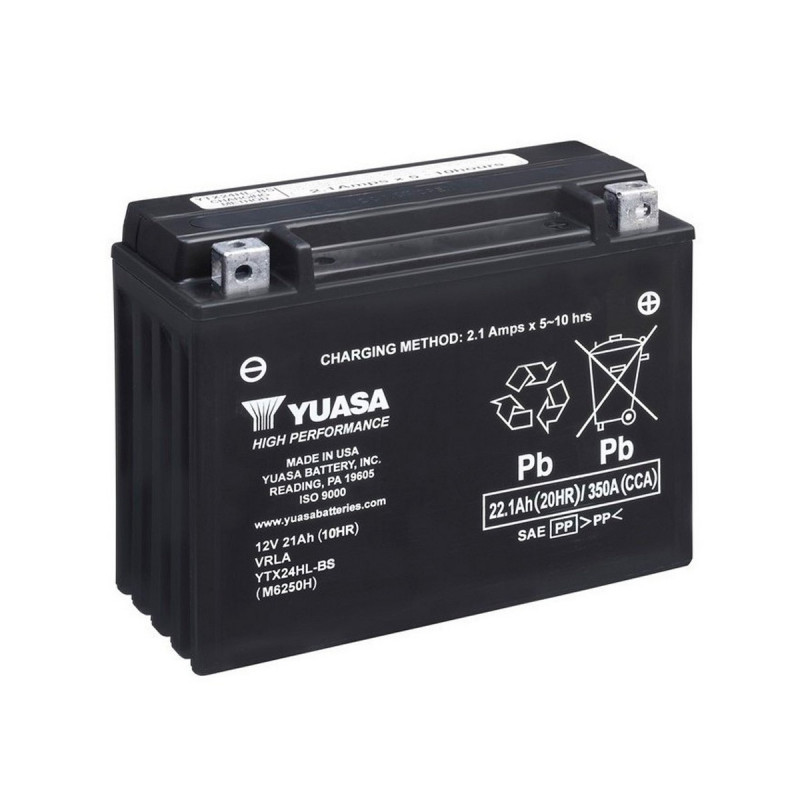 Akumulator Yuasa AGM 12V 22.1Ah 350A P+ YTX24HL-BS