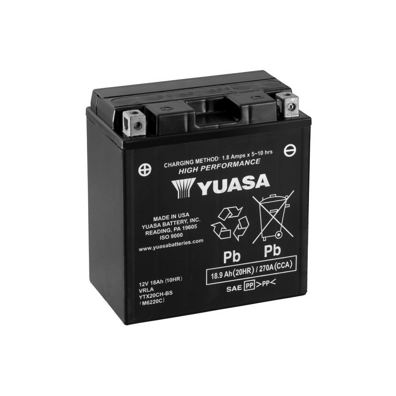 Akumulator Yuasa AGM 12V 18.9Ah 270A L+ YTX20CH-BS