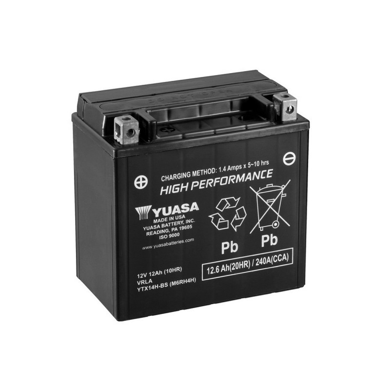 Akumulator Yuasa AGM 12V 12.6Ah 240A L+ YTX14H-BS