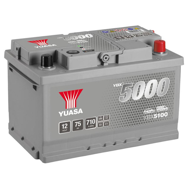 Akumulator Yuasa 12V 75Ah 710A P+ YBX5100