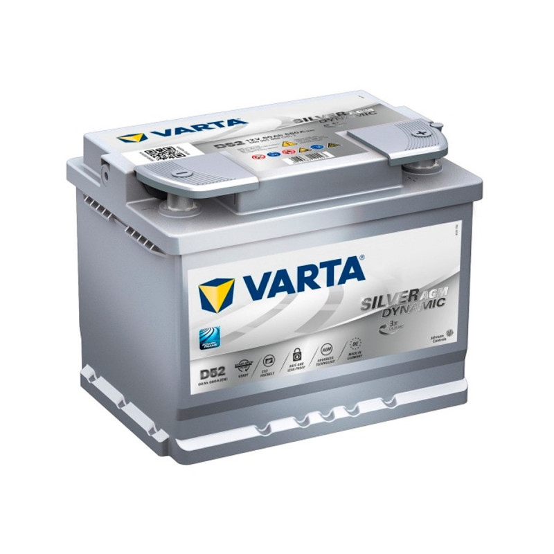 Akumulator Varta Silver Dynamic AGM 12V 60Ah 680A P+ D52