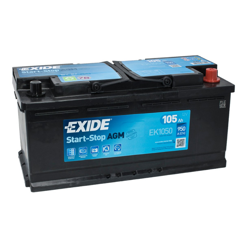 Akumulator Exide AGM 12V 105Ah 950A P+ EK1050