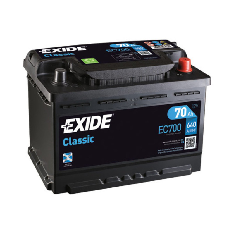 Akumulator Exide Classic 12V 70Ah 640A P+ EC700