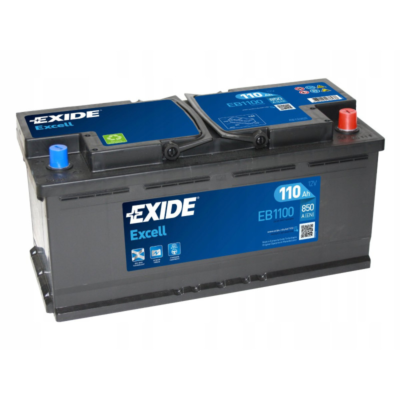Akumulator Exide Excell 12V 110Ah 850A P+ EB1100