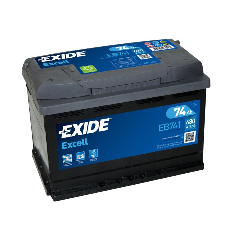 Akumulator Exide Excell 12V 74Ah 680A L+ EB741
