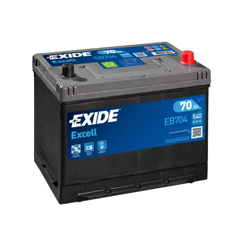 Akumulator Exide Excell 12V 70Ah 540A P+ EB704