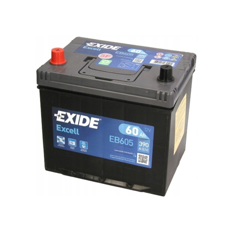 Akumulator Exide Excell 12V 60Ah 390A L+ EB605