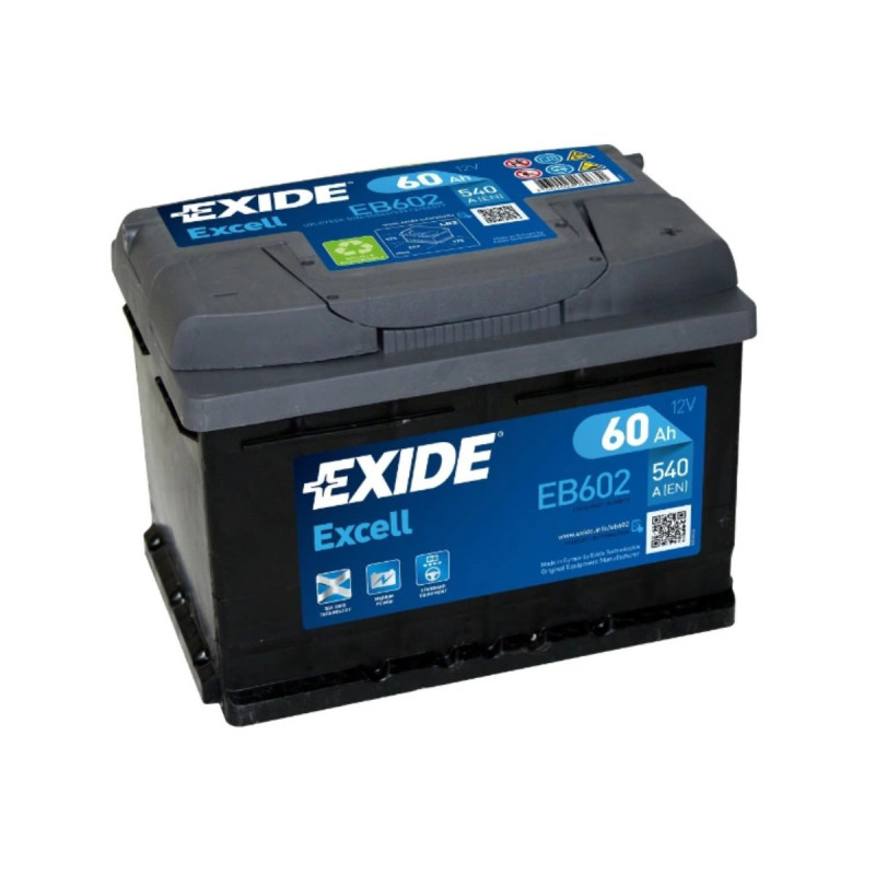 Akumulator Exide Excell 12V 60Ah 540A P+ EB602