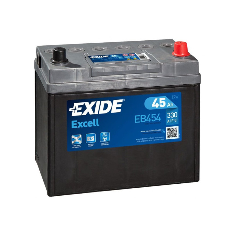 Akumulator Exide Excell 12V 45Ah 330A P+ EB454