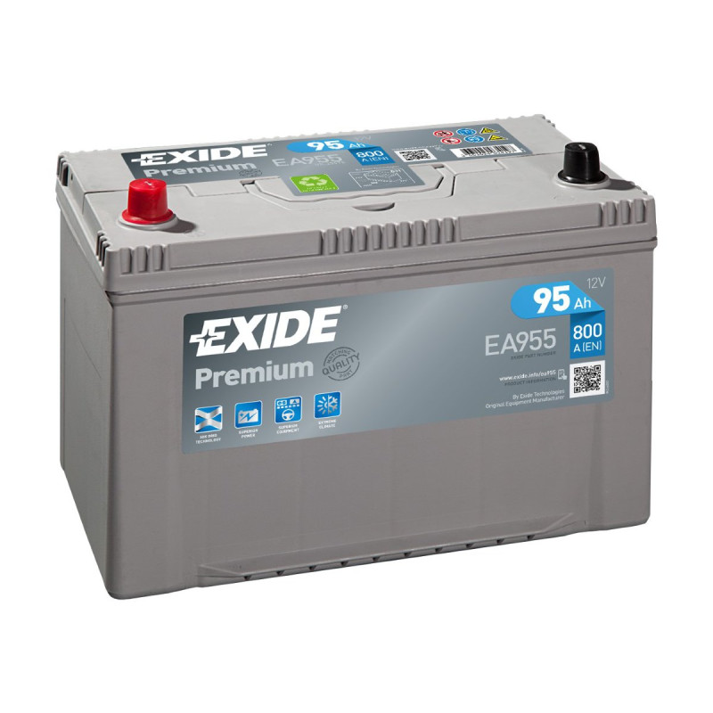 Akumulator Exide Premium 12V 95Ah 800A L+ EA955
