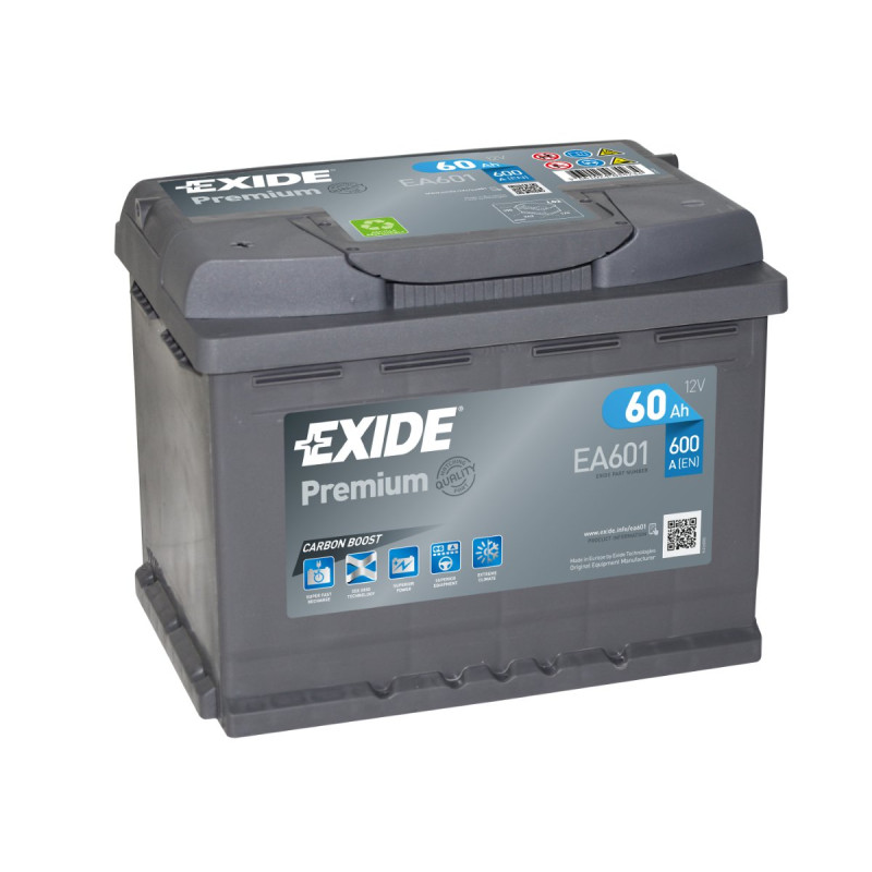 Akumulator Exide Premium 12V 60Ah 600A L+ EA601