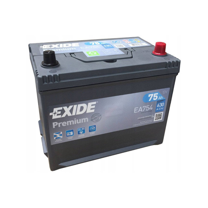 Akumulator Exide Premium 12V 75Ah 630A P+ EA754